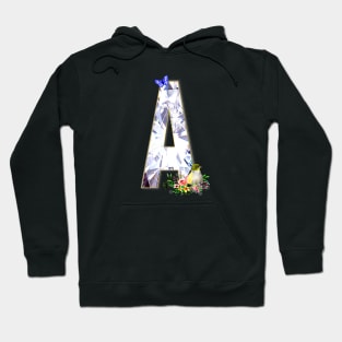 Name Initial Letter A and Silvereye Bird Hoodie